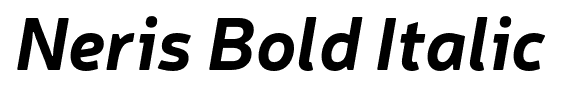 Neris Bold Italic font